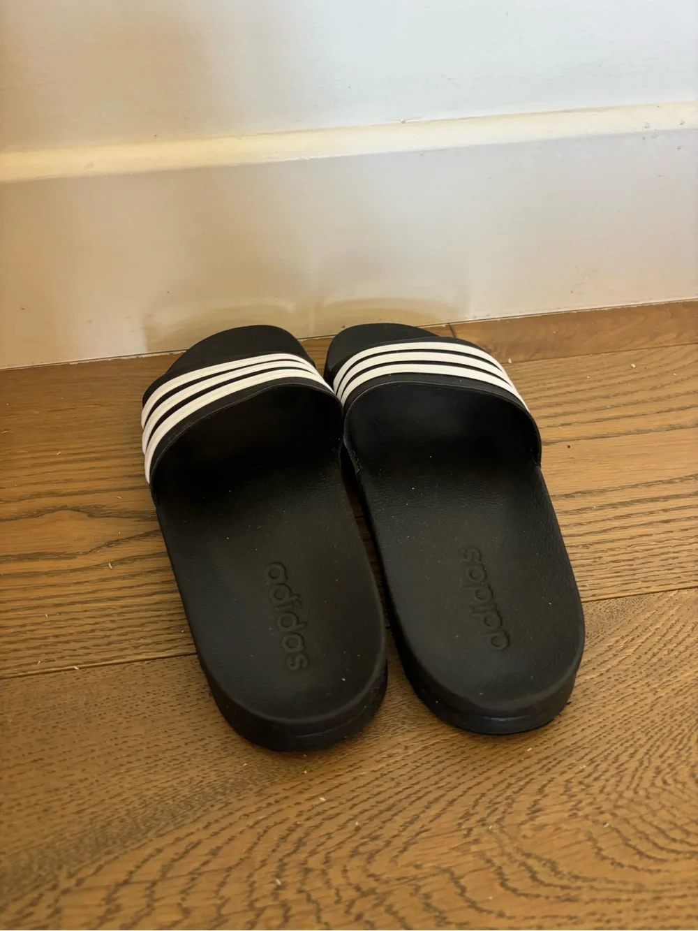 adidas Black and White Slide Sandal - Men’s